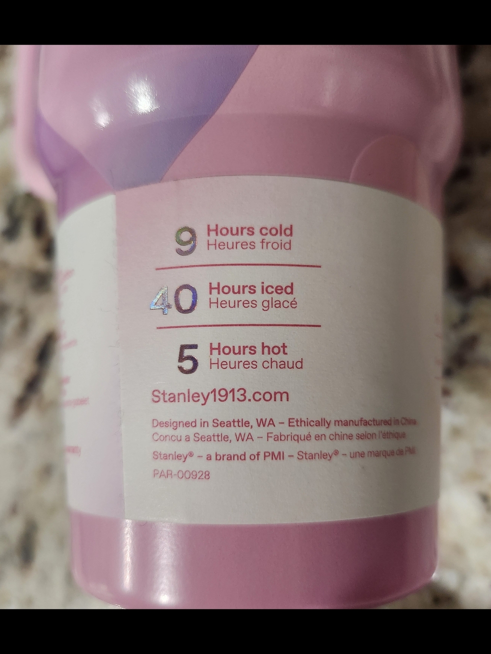NWT Stanley Pink Heart Valentine's Day Limited Stainless Travel Mug with Handle - Picture 7 of 7